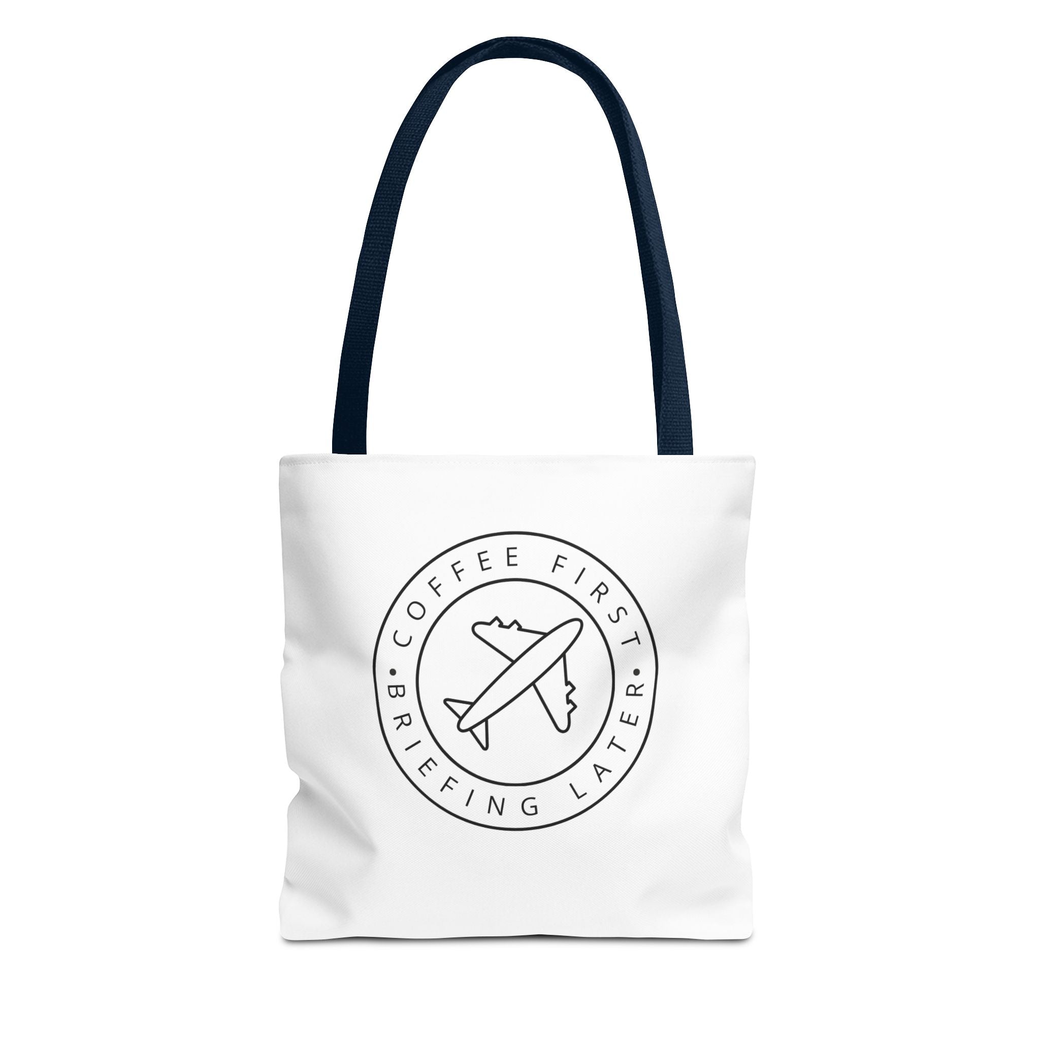 Bolsa de tela "Coffee First Briefing Later" | Bolsa de tela con logotipo| Cabin Crew Collection
