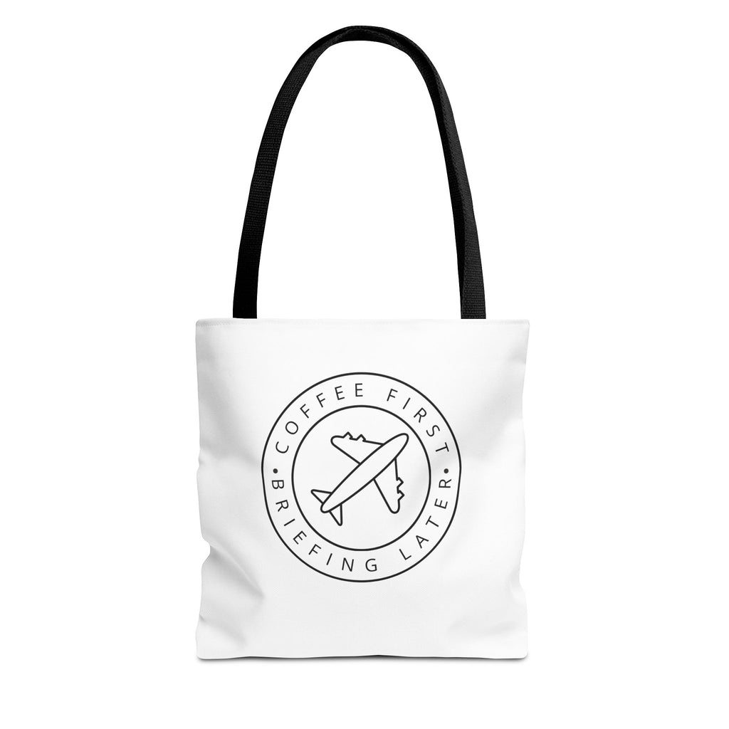 Bolsa de tela "Coffee First Briefing Later" | Bolsa de tela con logotipo| Cabin Crew Collection