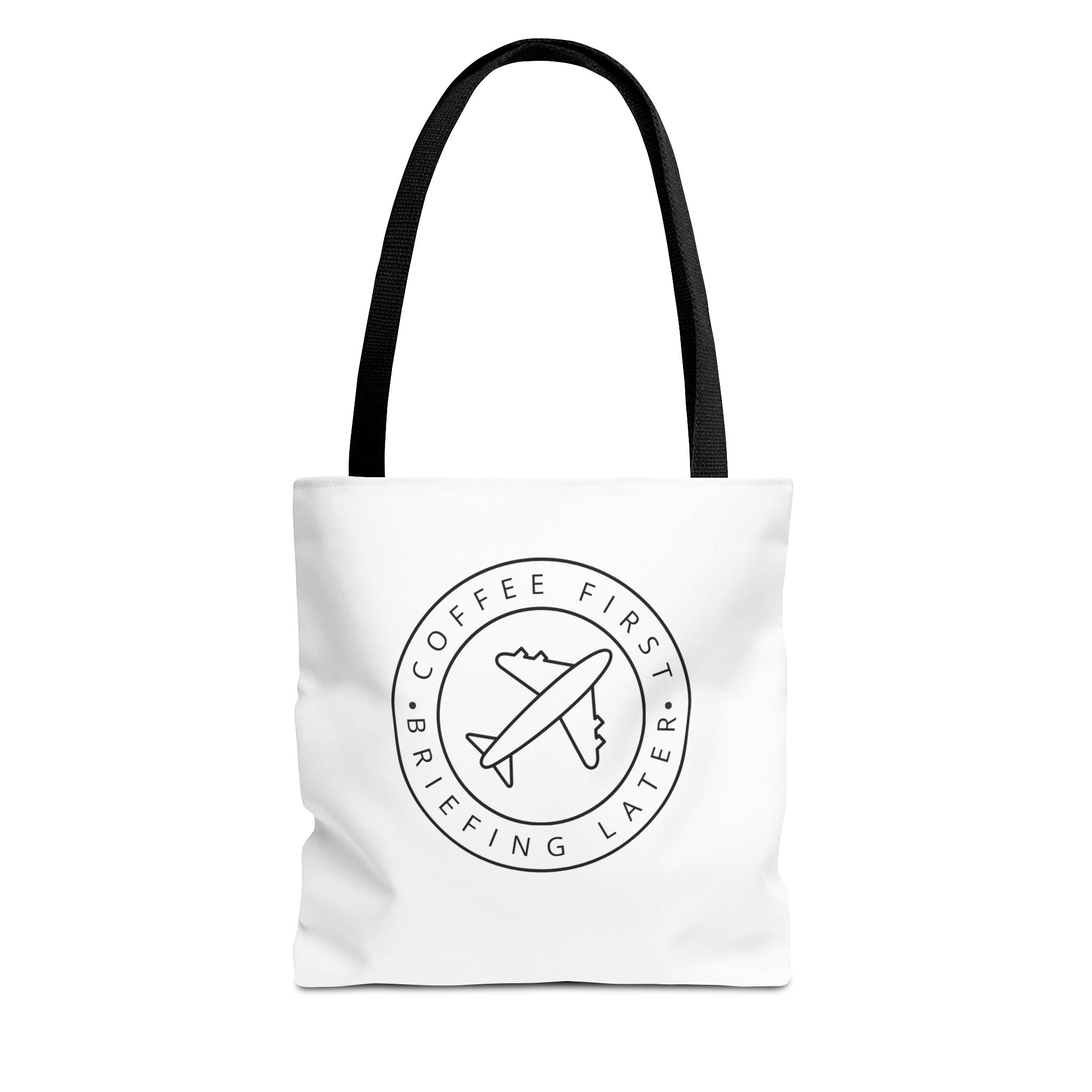 Bolsa de tela "Coffee First Briefing Later" | Bolsa de tela con logotipo| Cabin Crew Collection