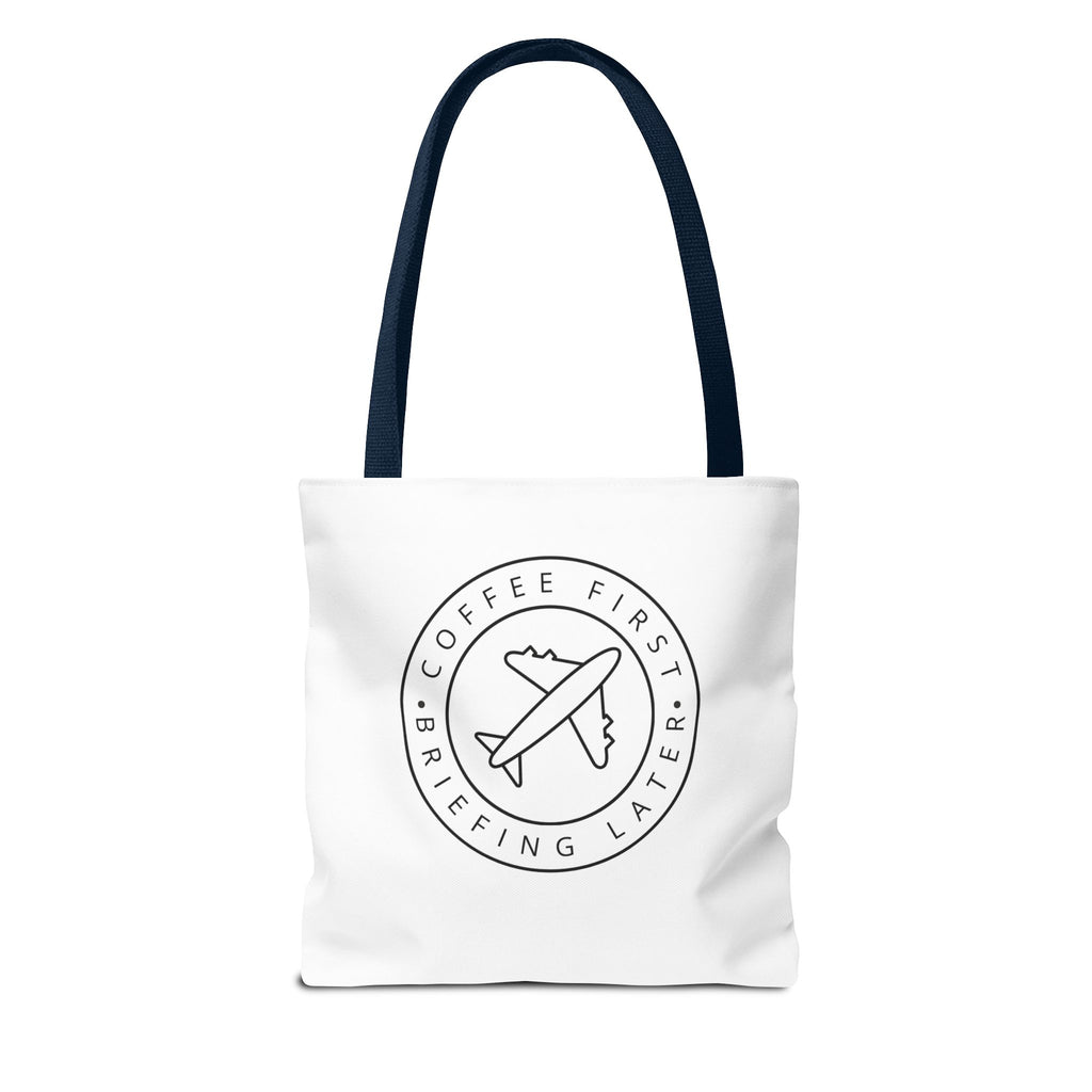 Bolsa de tela "Coffee First Briefing Later" | Bolsa de tela con logotipo| Cabin Crew Collection