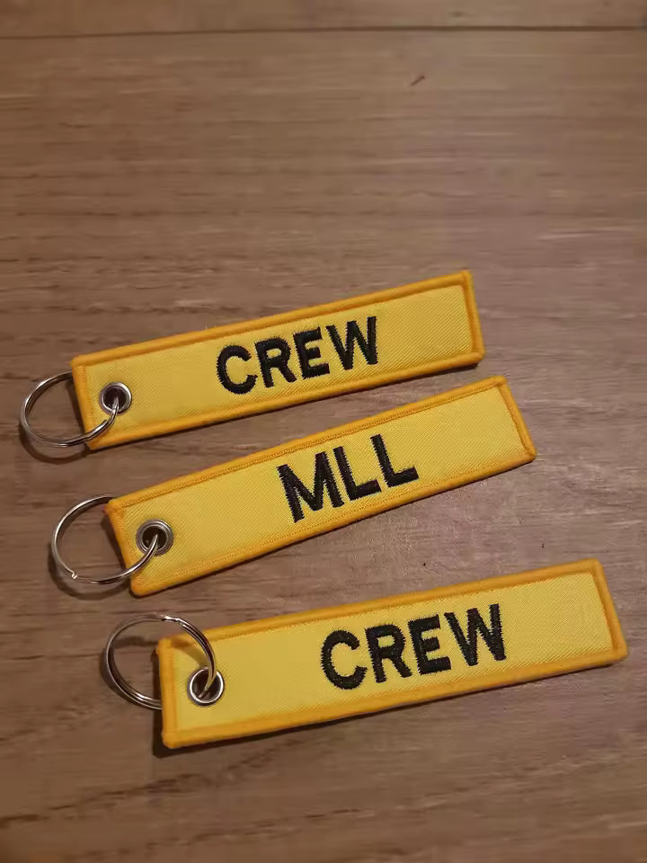Crew Tag Nombre Bordado| Personaliza tu crew-tag | Cabin Crew Collection