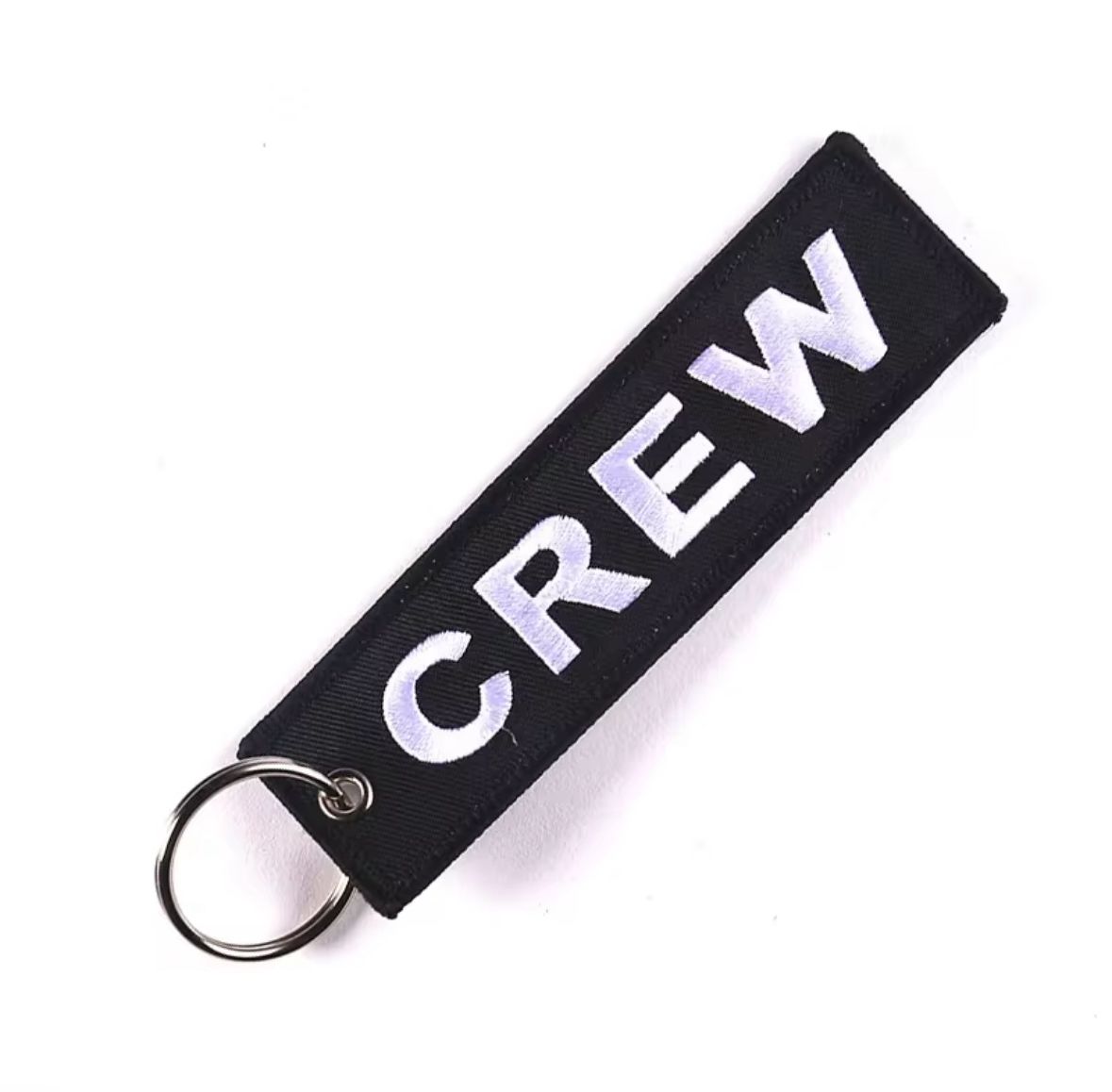 Llavero CREW | etiqueta bordada para tripulación