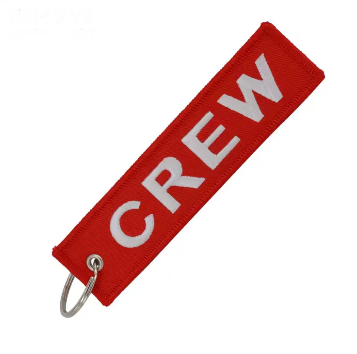 Llavero CREW | etiqueta bordada para tripulación